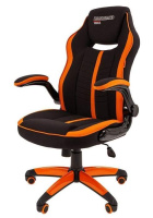 Игровое кресло Chairman game 19 ткань черн./оранж